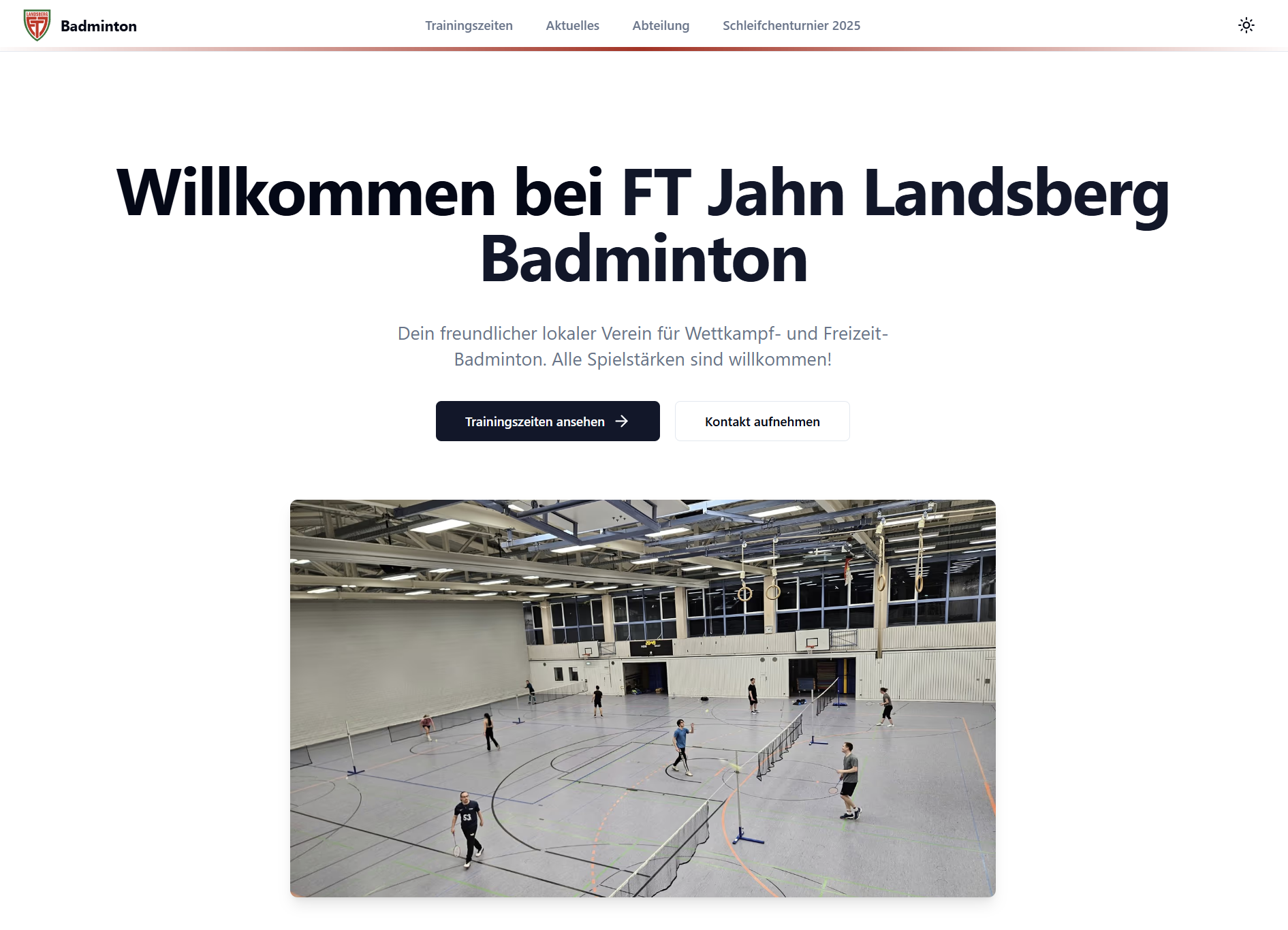 Titelbild für Frischer Wind: Die neue Webseite der Badminton-Abteilung!