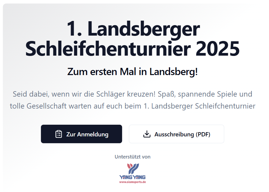 Titelbild für Save the Date: 1. Landsberger Schleifchenturnier 2025!